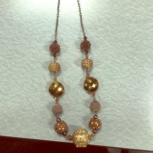 Gold beaded necklace